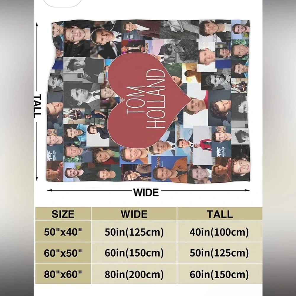 Tom Holland Collage Throw Blanket 50” x 40”